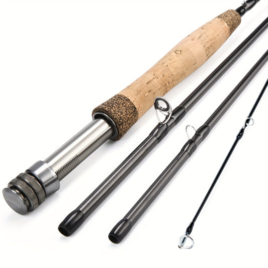 Sougayilang 5/6WT Graphite Fly Fishing Rod - Ultra-Lightweight & Portable 4-Piece Design - Ideal Starter Kit for Anglers On-The-Go