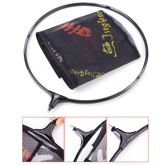 Fishing Net Head Carbon Anti-hook Fishing Net Ultra Light Titanium Alloy Solid Deepening Fishing Net Fishing Tool Accessories