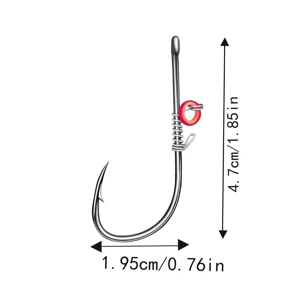 Fishing Hooks Live Shrimp Fixed Hooks Carbon Steel Barbed with Holes 2#/3#/4# Catfish Bass Fishing Hooks For fishing accessories