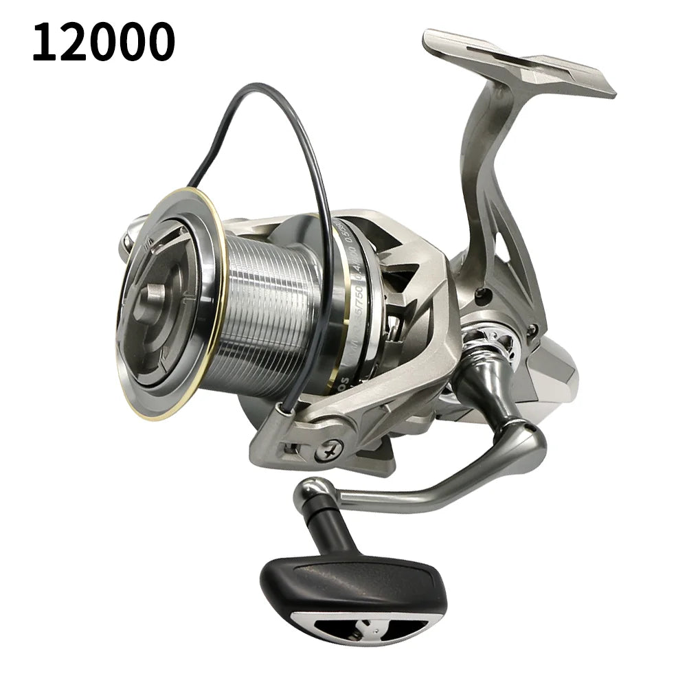 NGK Stainless Steel Bearing Spinning Fishing Reel 8000 9000 10000 12000 14000 25KG Powerful Reel Saltwater Fresh Water Drag