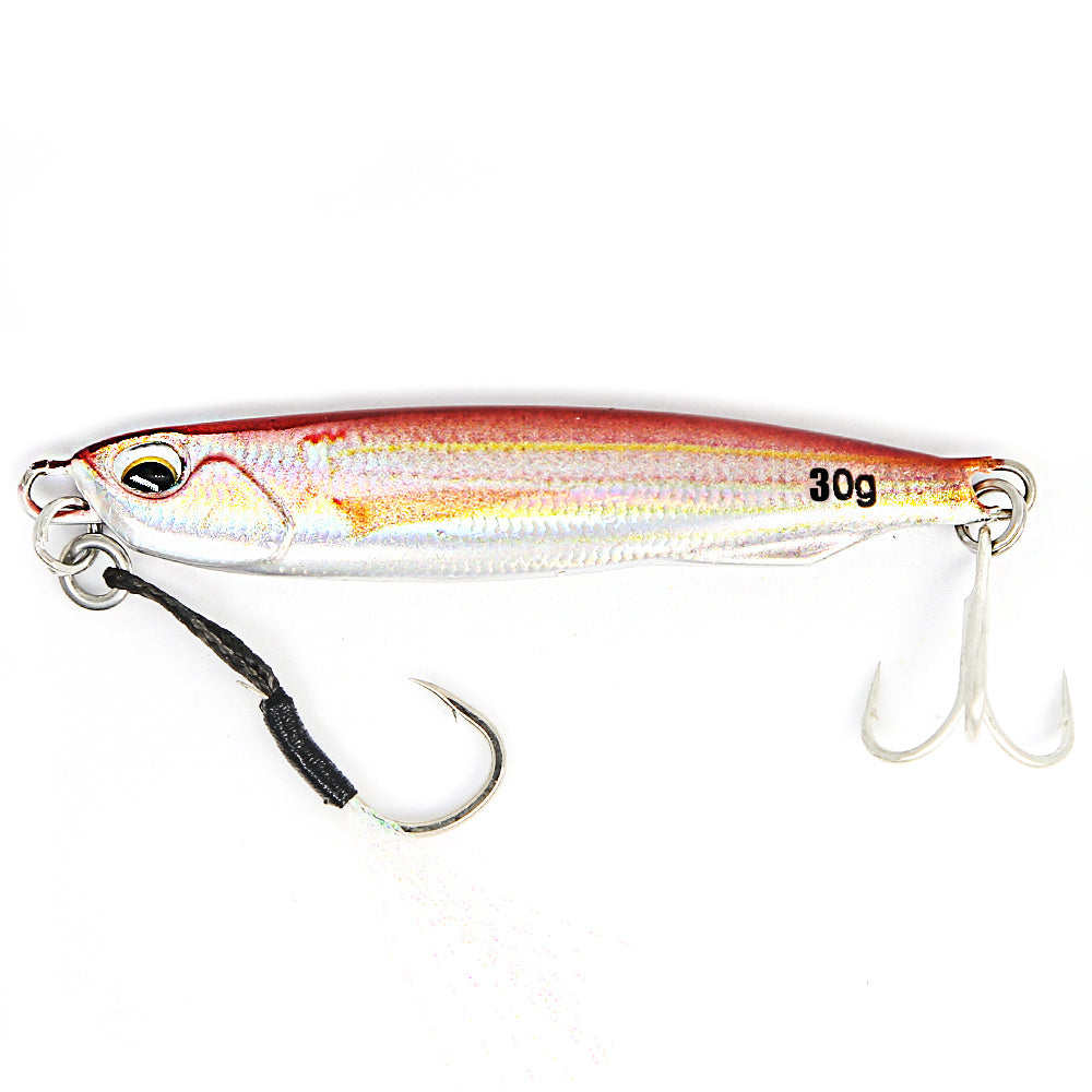 B&U Metal Cast Jig - 3D Printed Spoon Casting Jigging for Saltwater Fishing - 30G/40G/60G Artificial Bait Tackle with Enhanced Durability and Realistic Design