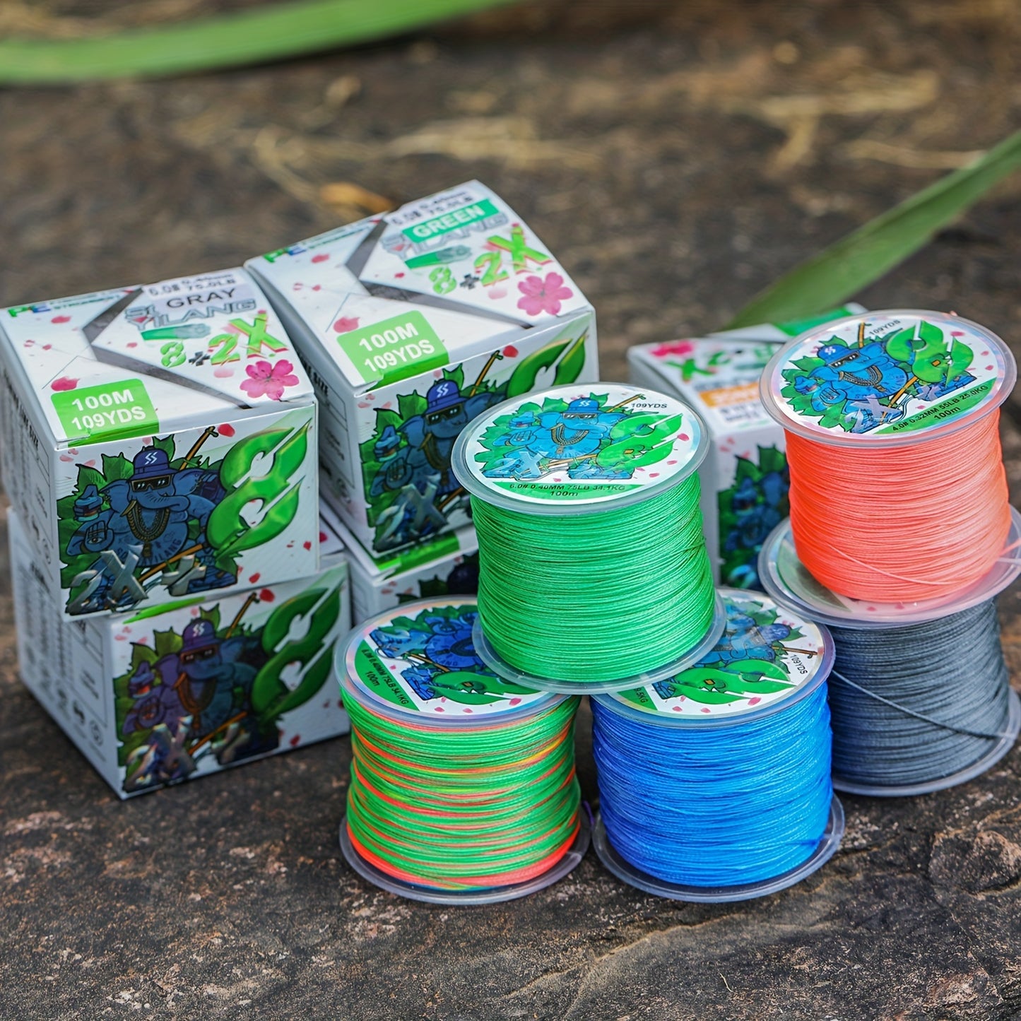 Super-Strong 8-Strand Braided PE Fishing Line - 16-75LB, 109yds, Ideal for Saltwater & Freshwater Angling, Abrasion-Resistant