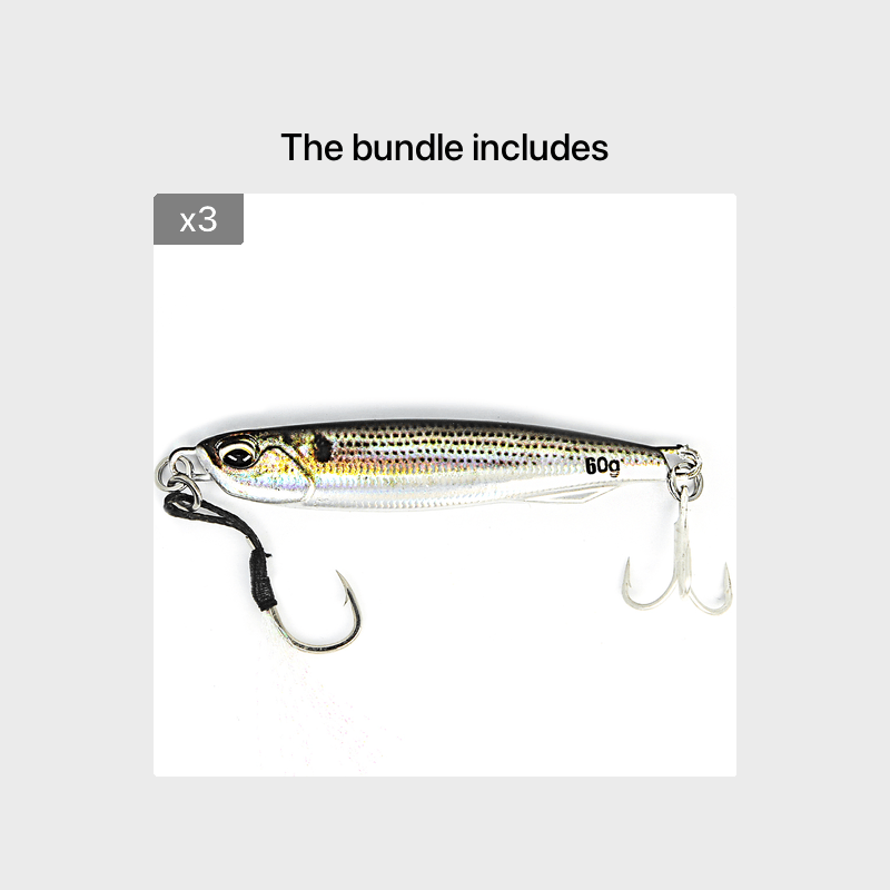 B&U Metal Cast Jig - 3D Printed Spoon Casting Jigging for Saltwater Fishing - 30G/40G/60G Artificial Bait Tackle with Enhanced Durability and Realistic Design