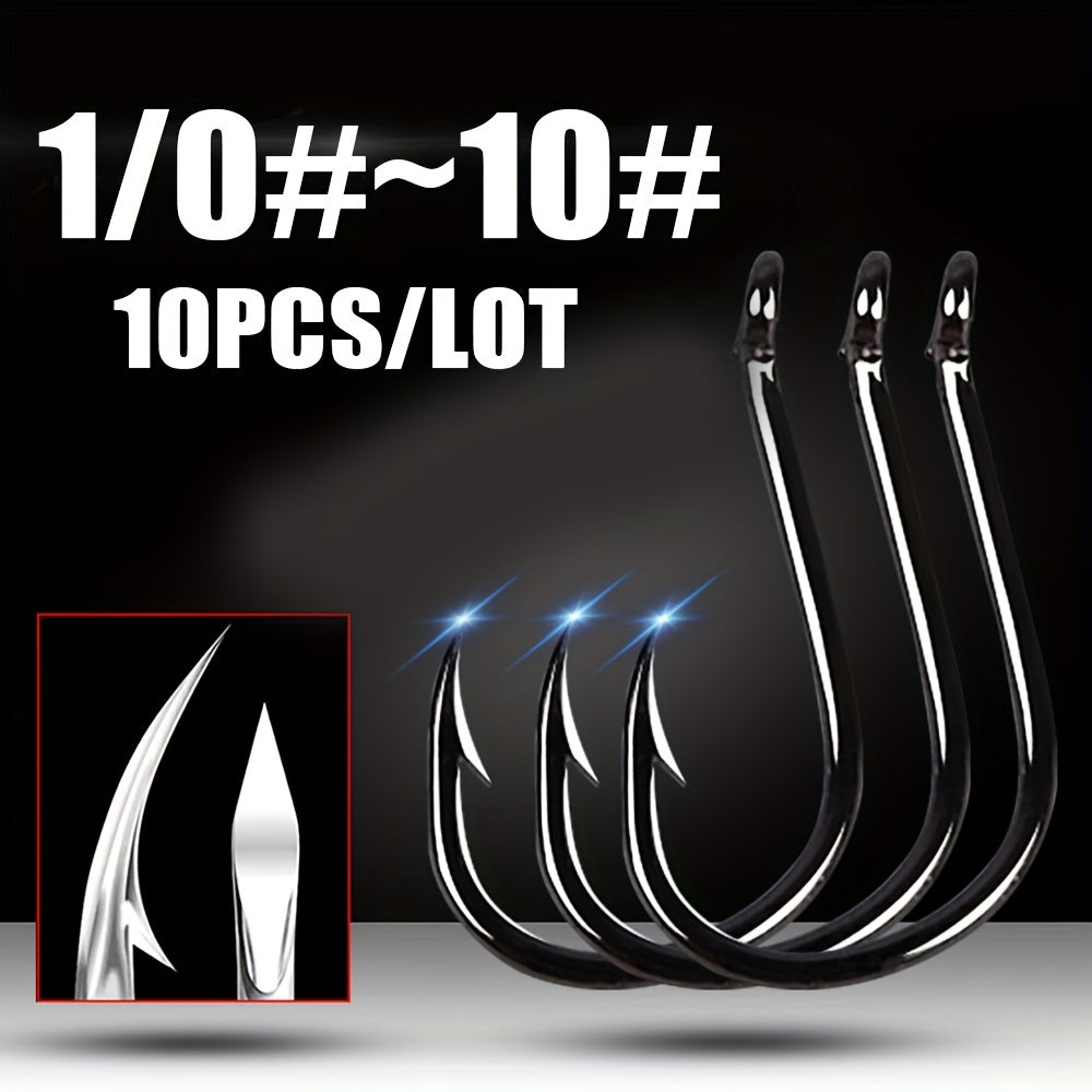 10pcs/lot High Carbon ISE Fishing Hook, 50358 Carp Catfish Anzol Peche Japan Tackle Fishing Hook