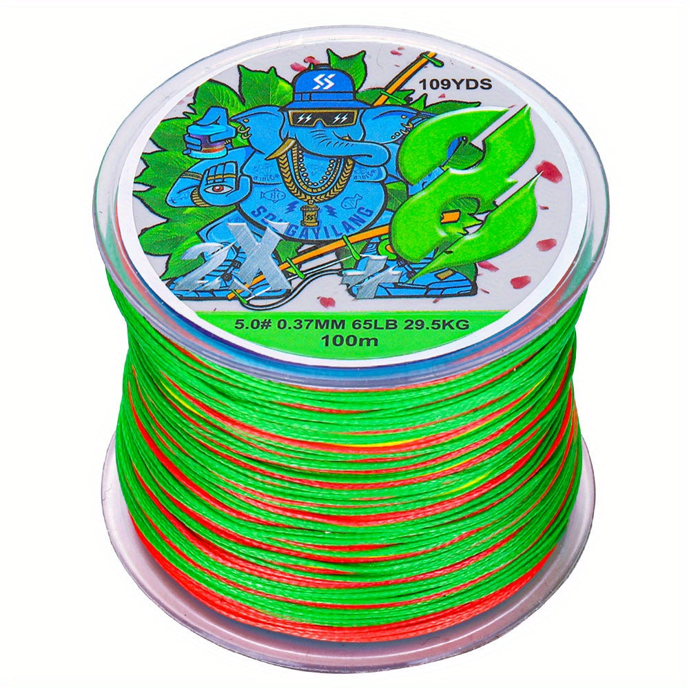 Super-Strong 8-Strand Braided PE Fishing Line - 16-75LB, 109yds, Ideal for Saltwater & Freshwater Angling, Abrasion-Resistant