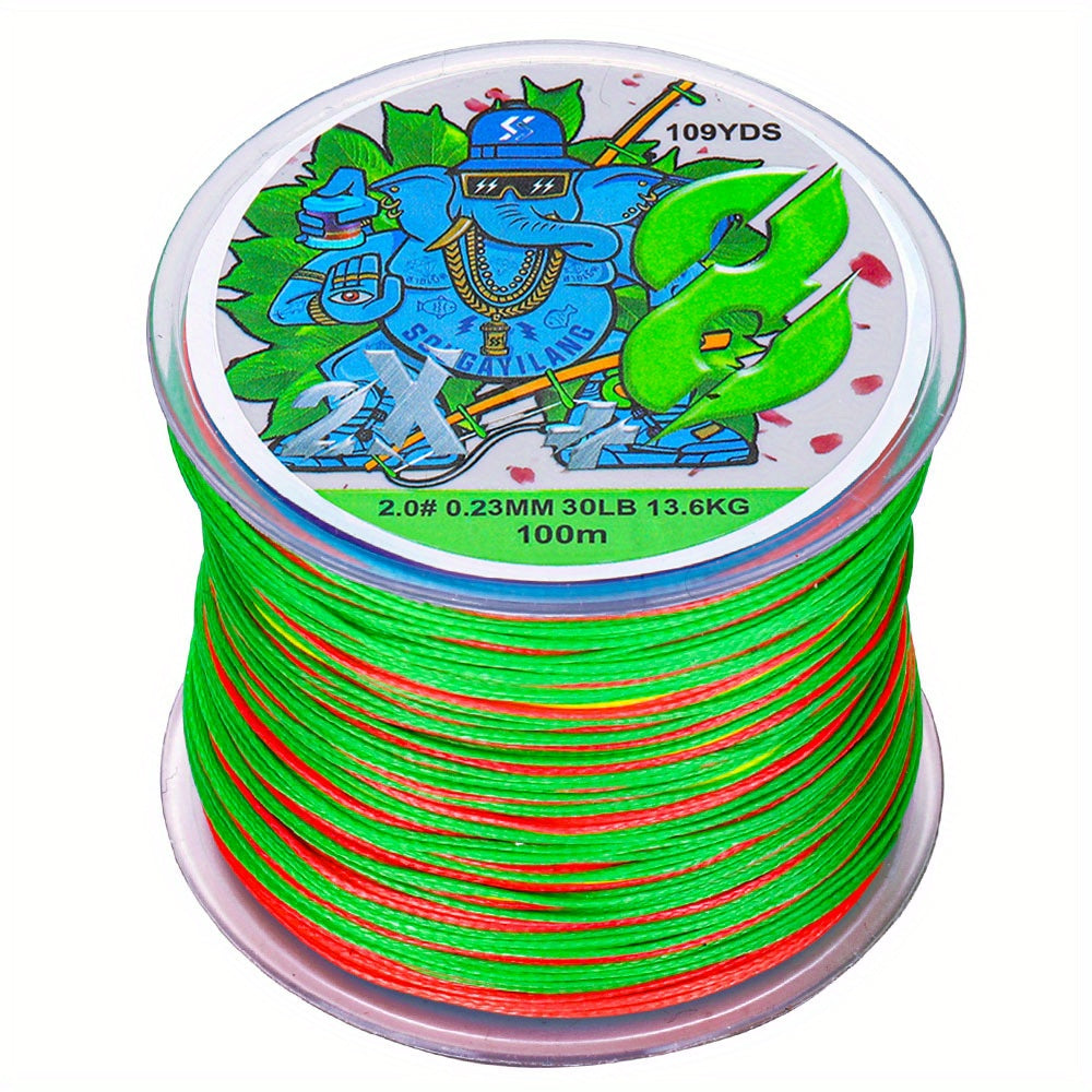 Super-Strong 8-Strand Braided PE Fishing Line - 16-75LB, 109yds, Ideal for Saltwater & Freshwater Angling, Abrasion-Resistant