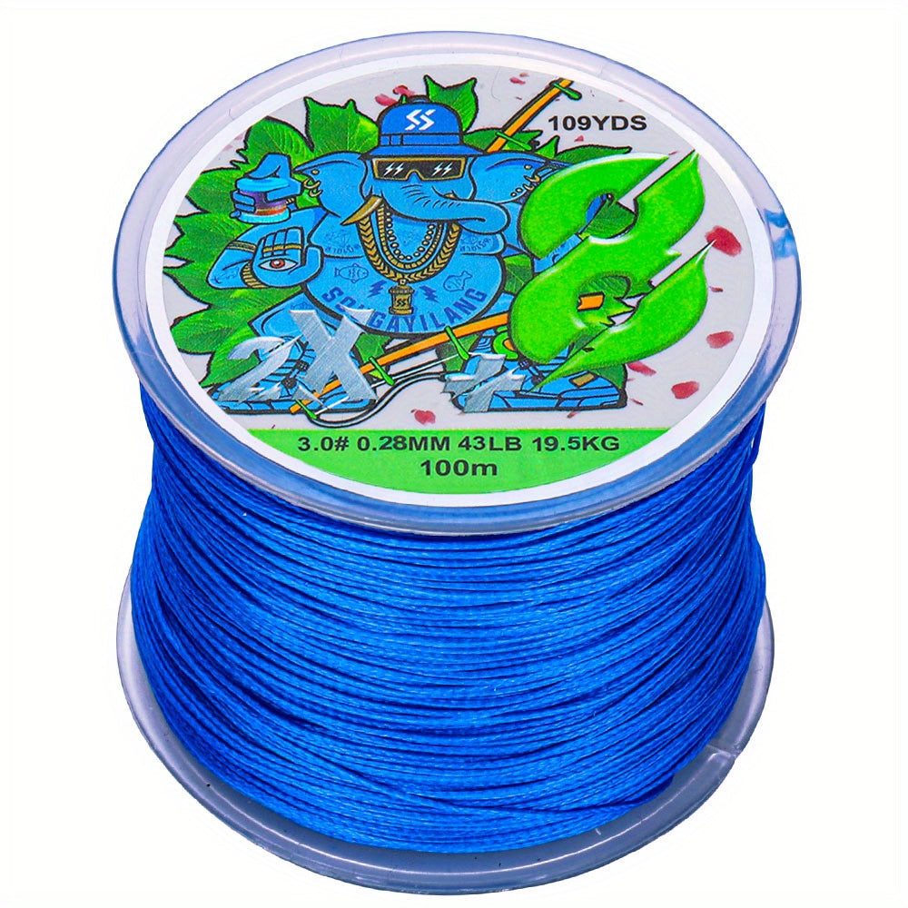 Super-Strong 8-Strand Braided PE Fishing Line - 16-75LB, 109yds, Ideal for Saltwater & Freshwater Angling, Abrasion-Resistant
