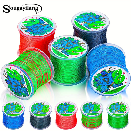 Super-Strong 8-Strand Braided PE Fishing Line - 16-75LB, 109yds, Ideal for Saltwater & Freshwater Angling, Abrasion-Resistant