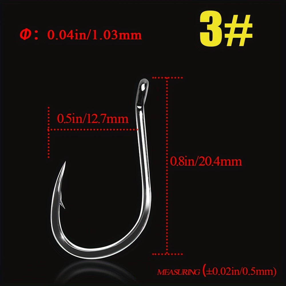 10pcs/lot High Carbon ISE Fishing Hook, 50358 Carp Catfish Anzol Peche Japan Tackle Fishing Hook