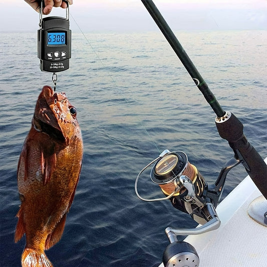 1pc Portable Digital Fishing Scale with Hanging Hook - Accurately Weigh Fish, Bags, Luggage, and More with High-Precision Measurements, Compact Design, and Convenient Carry-On Features for Outdoor Enthusiasts!