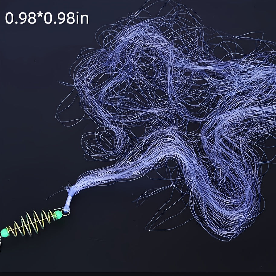 Luminous Multi-Size Mesh Fishing Net: Durable Nylon & Copper for Enhanced Sea Tackle, Glows in Dark