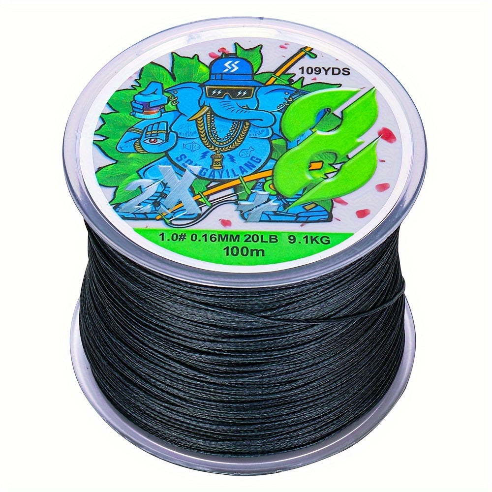 Super-Strong 8-Strand Braided PE Fishing Line - 16-75LB, 109yds, Ideal for Saltwater & Freshwater Angling, Abrasion-Resistant