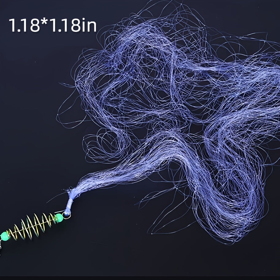 Luminous Multi-Size Mesh Fishing Net: Durable Nylon & Copper for Enhanced Sea Tackle, Glows in Dark