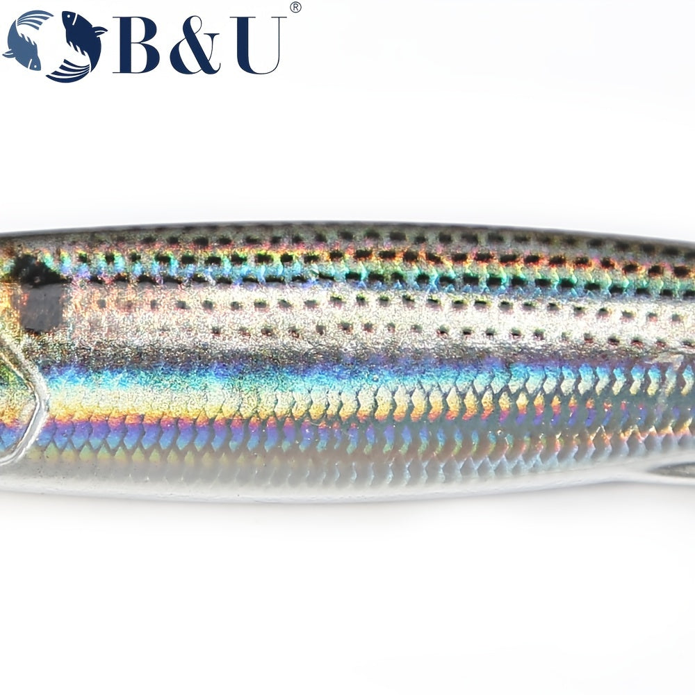 B&U Metal Cast Jig - 3D Printed Spoon Casting Jigging for Saltwater Fishing - 30G/40G/60G Artificial Bait Tackle with Enhanced Durability and Realistic Design