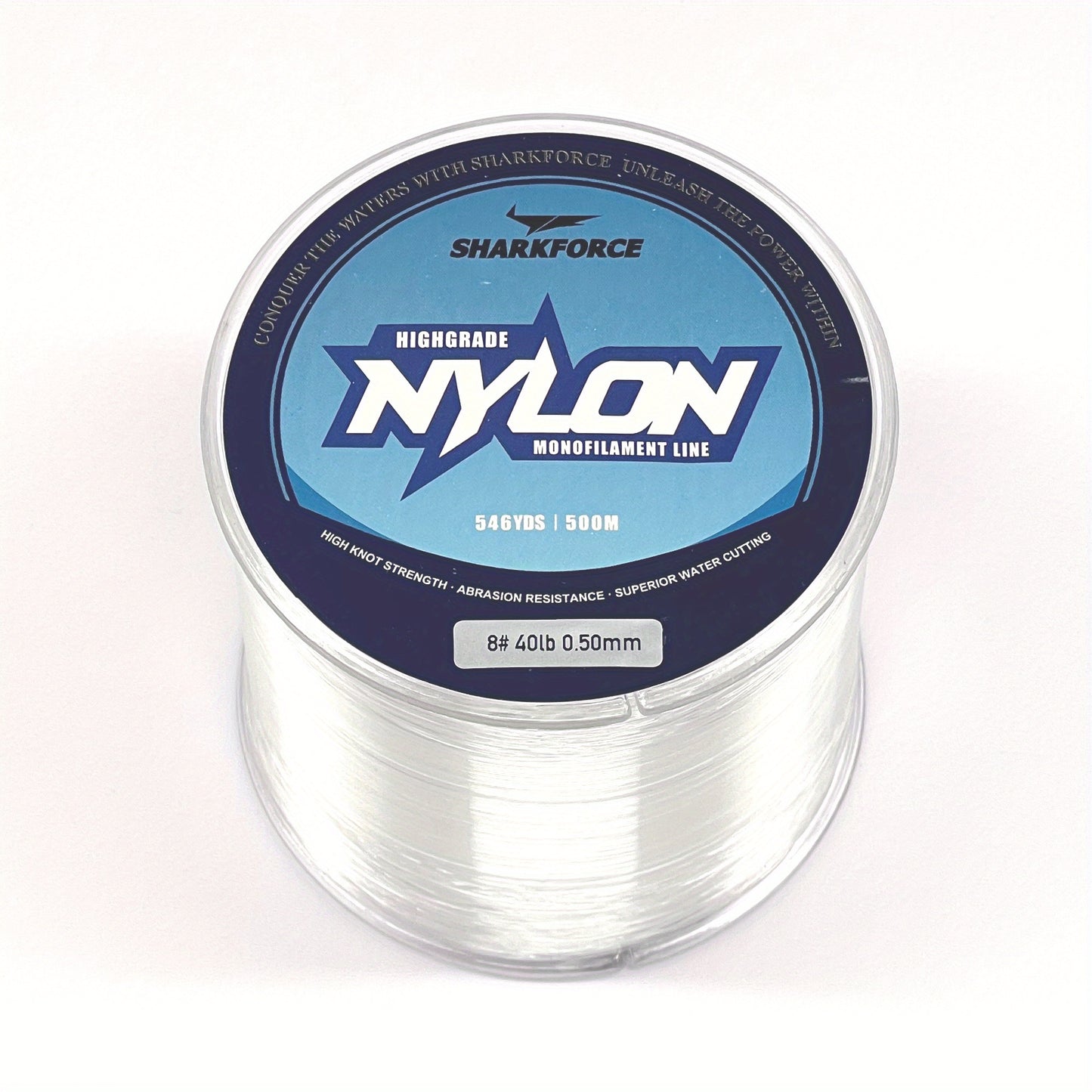 Fishing Line 7-40LB Clear Nylon Monofilament, Lure Leader, Strong Power Shock Absorber 500M/546YDS, Invisible Line For Freshwater Saltwater