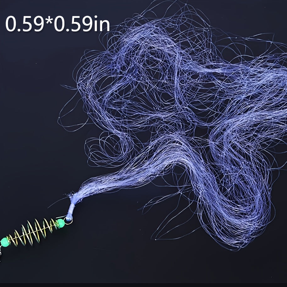 Luminous Multi-Size Mesh Fishing Net: Durable Nylon & Copper for Enhanced Sea Tackle, Glows in Dark