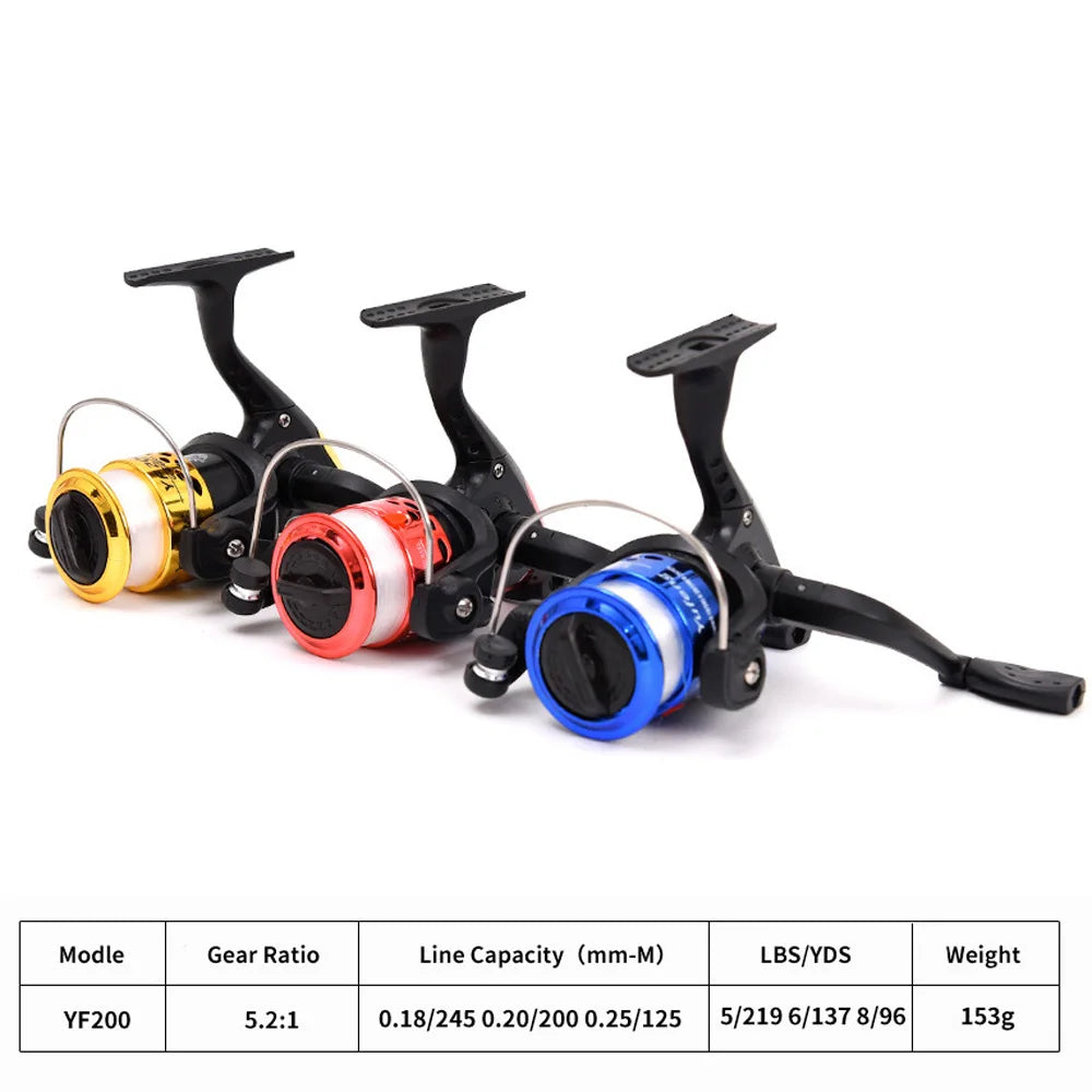 5.2:1 Ultralight Folding Fishing Reel Spinning Reel With 60m Large Fishing Line Diameter Line Roller Casting Wheel Vessel Bait