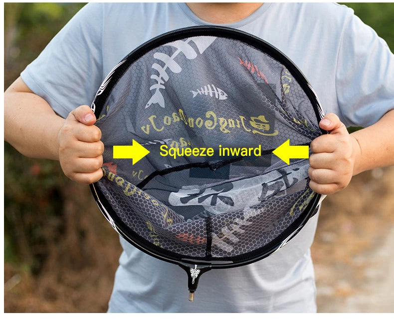 Fishing Net Head Carbon Anti-hook Fishing Net Ultra Light Titanium Alloy Solid Deepening Fishing Net  Fishing Tool Accessories