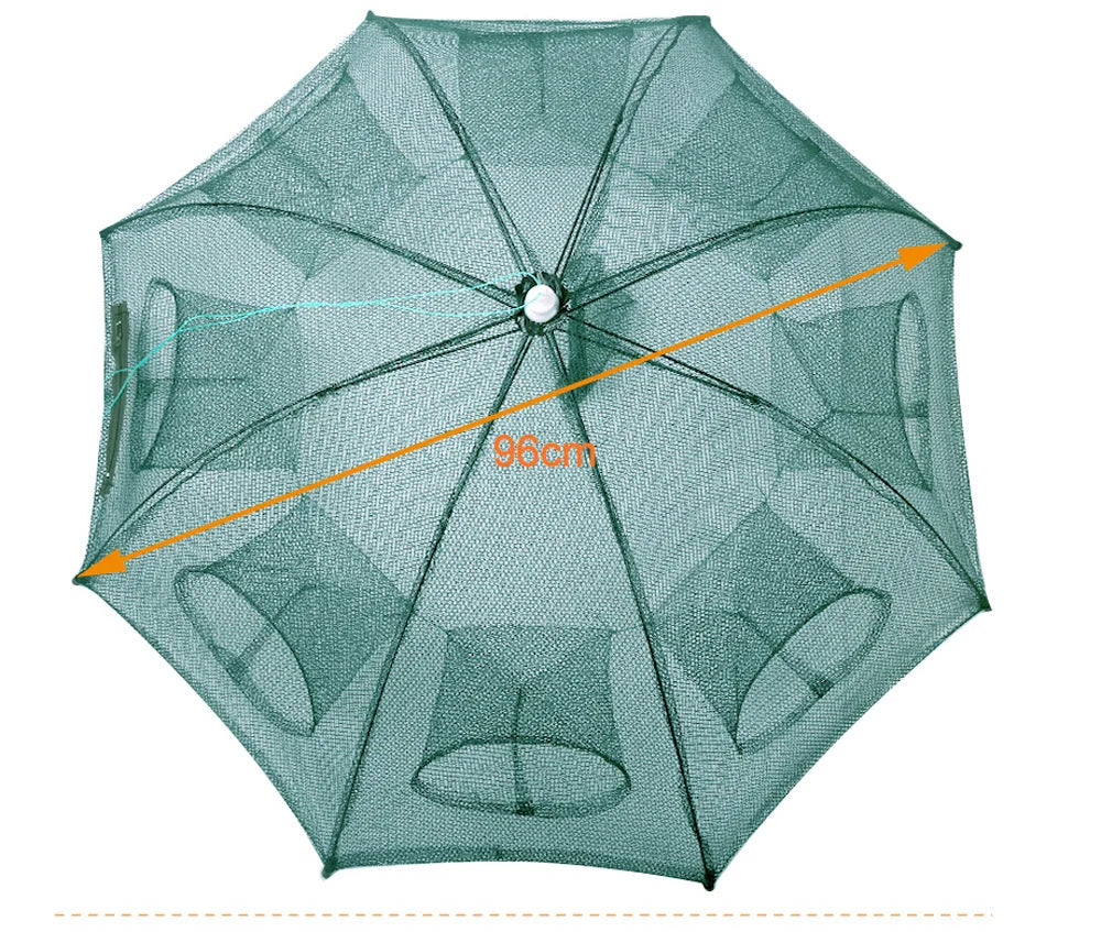 New Portable 20 Holes Automatic Fish Net Nylon Foldable Catch Fish Trap For Fishes Shrimp Minnows Crab Cast Mesh Fishing Net