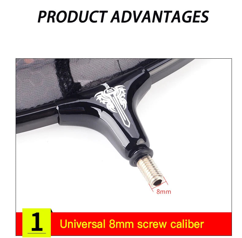 Fishing Net Head Carbon Anti-hook Fishing Net Ultra Light Titanium Alloy Solid Deepening Fishing Net  Fishing Tool Accessories
