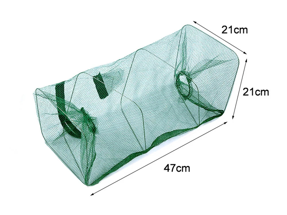 New Portable 20 Holes Automatic Fish Net Nylon Foldable Catch Fish Trap For Fishes Shrimp Minnows Crab Cast Mesh Fishing Net