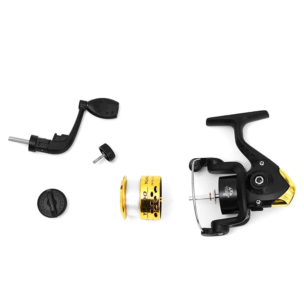 5.2:1 Ultralight Folding Fishing Reel Spinning Reel With 60m Large Fishing Line Diameter Line Roller Casting Wheel Vessel Bait