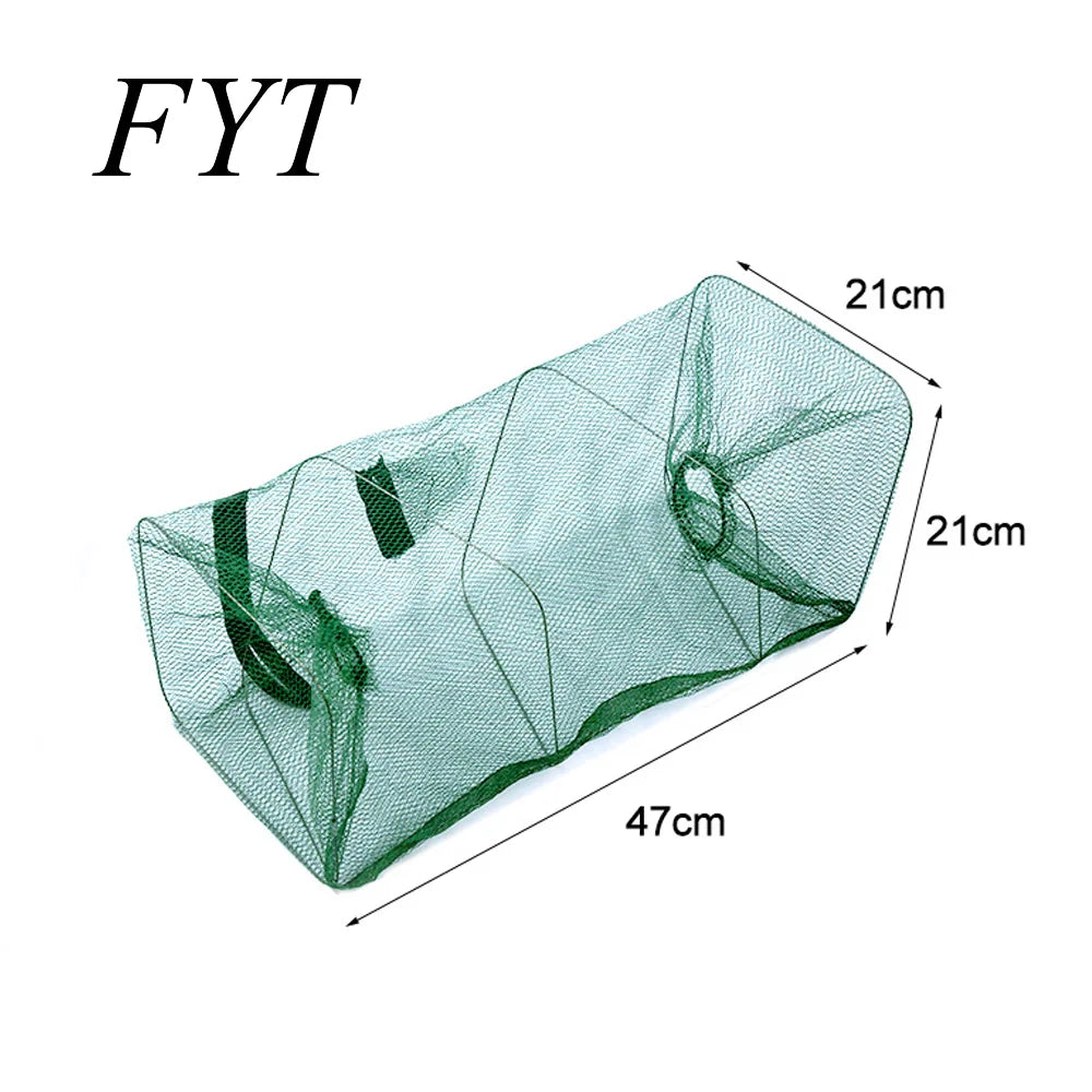 New Portable 20 Holes Automatic Fish Net Nylon Foldable Catch Fish Trap For Fishes Shrimp Minnows Crab Cast Mesh Fishing Net