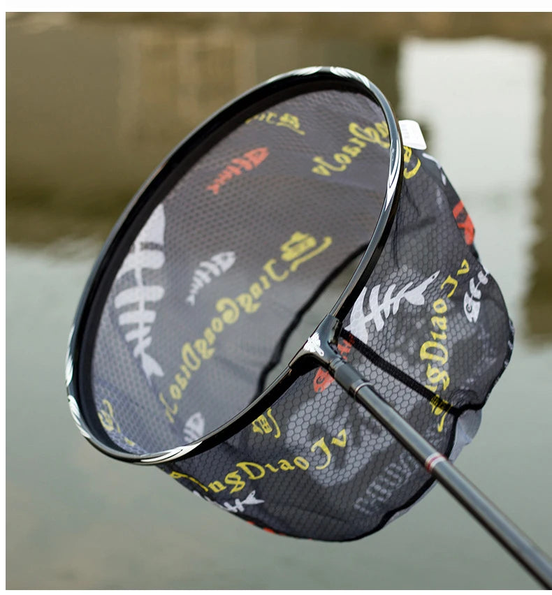 Fishing Net Head Carbon Anti-hook Fishing Net Ultra Light Titanium Alloy Solid Deepening Fishing Net  Fishing Tool Accessories