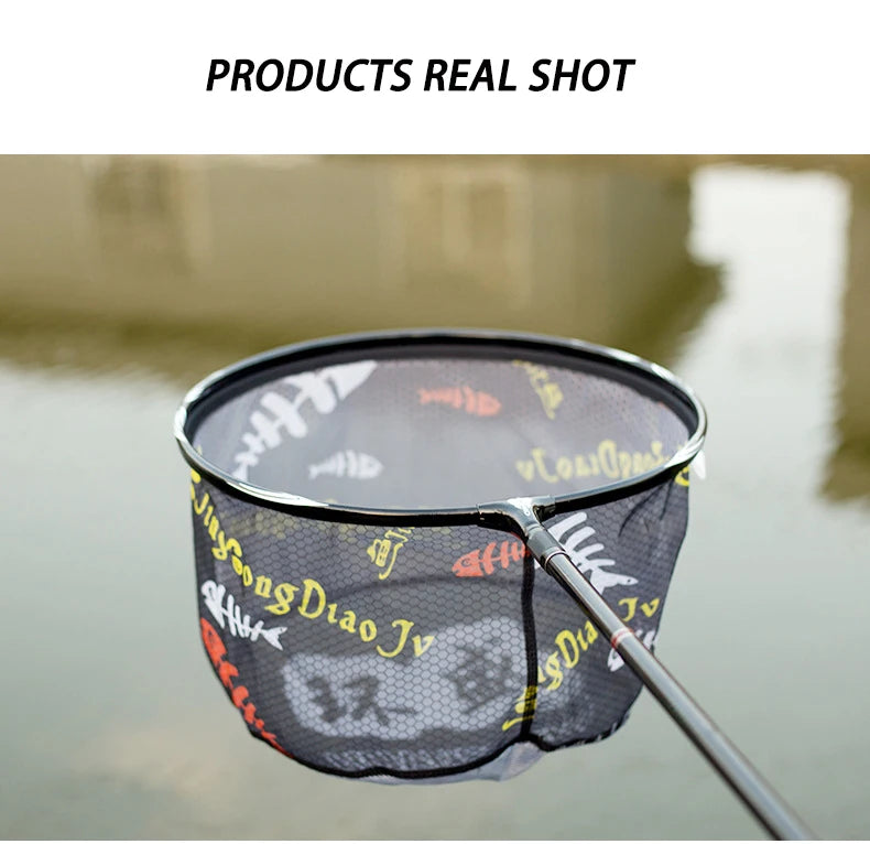 Fishing Net Head Carbon Anti-hook Fishing Net Ultra Light Titanium Alloy Solid Deepening Fishing Net  Fishing Tool Accessories