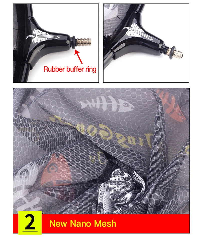 Fishing Net Head Carbon Anti-hook Fishing Net Ultra Light Titanium Alloy Solid Deepening Fishing Net  Fishing Tool Accessories