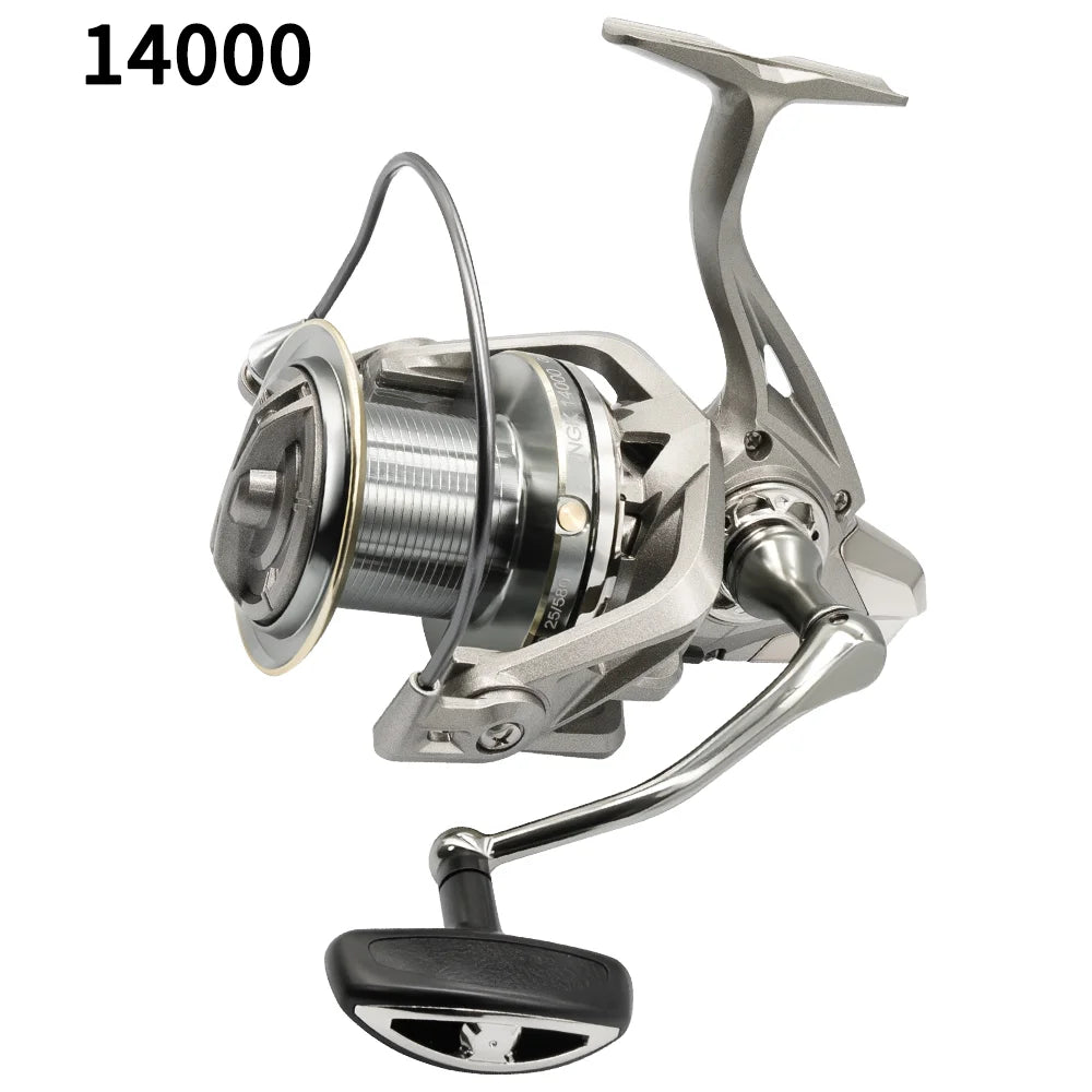 NGK Stainless Steel Bearing Spinning Fishing Reel 8000 9000 10000 12000 14000 25KG Powerful Reel Saltwater Fresh Water Drag