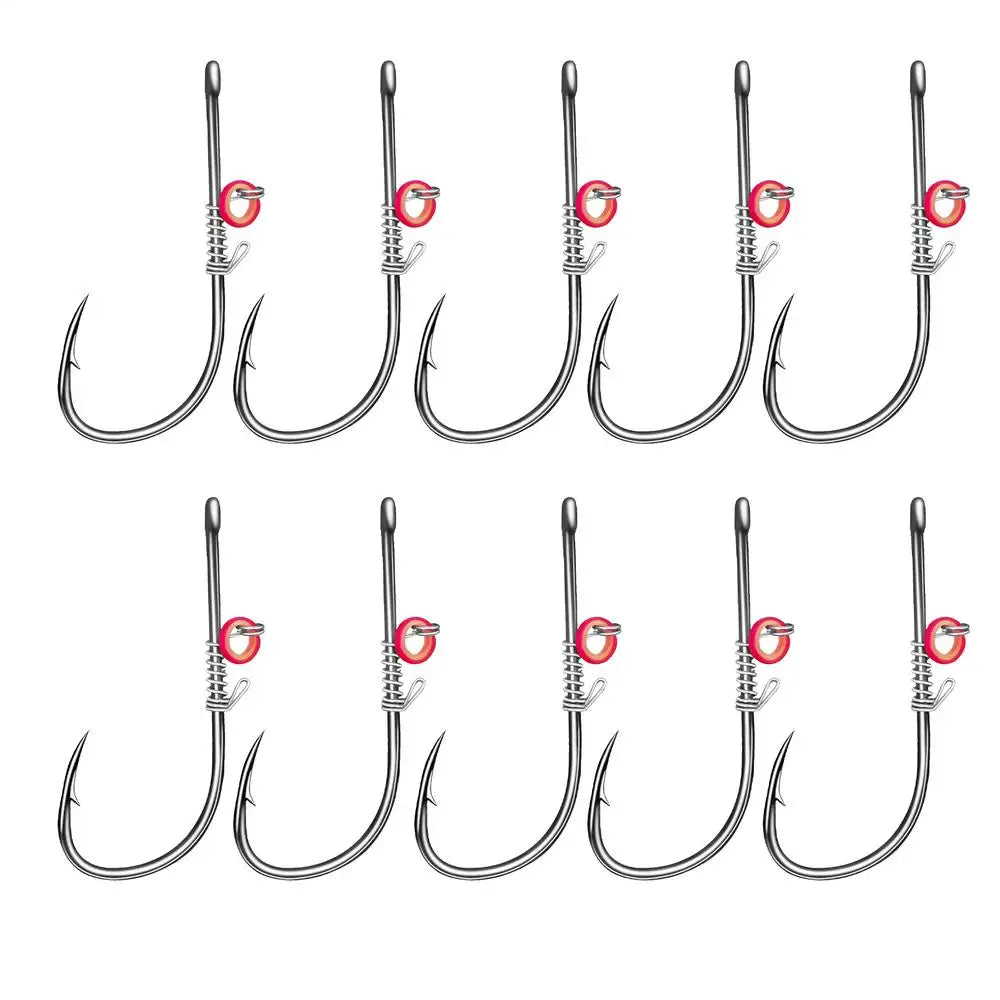 Fishing Hooks Live Shrimp Fixed Hooks Carbon Steel Barbed with Holes 2#/3#/4# Catfish Bass Fishing Hooks For fishing accessories