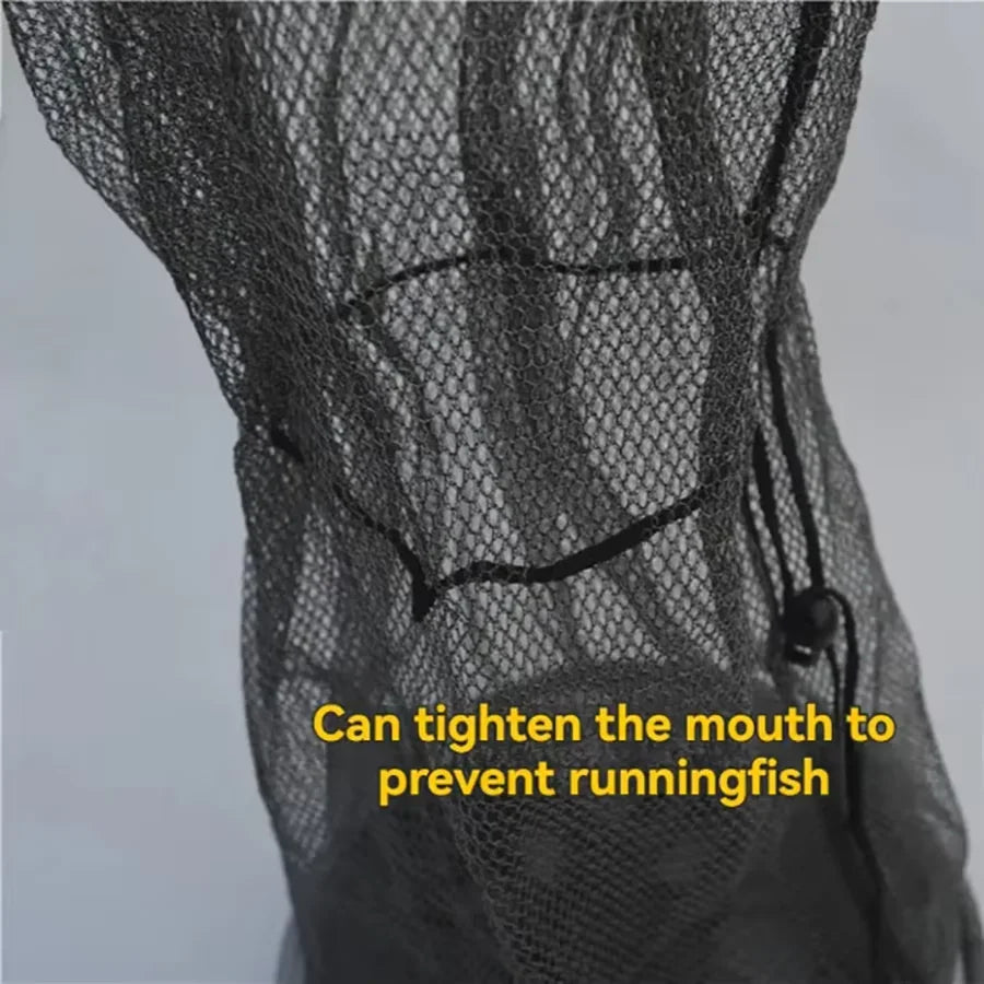 fishing nets, large capacity to hold many fish, with ropes for easy loss, foldable for easy carrying