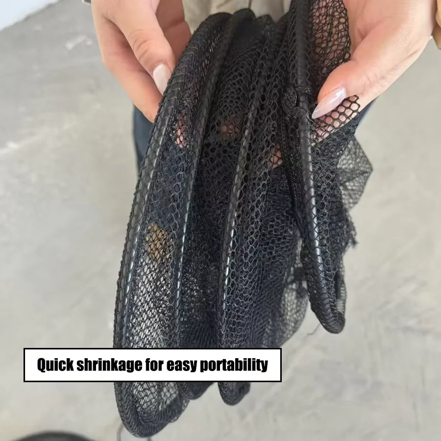 fishing nets, large capacity to hold many fish, with ropes for easy loss, foldable for easy carrying