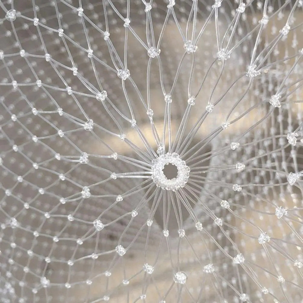 30/40/50/60cm Nylon Fish Network Hand Cast Monofilament Fishing Net Float Trap Single Mesh Netting Tackle Tool Accessories