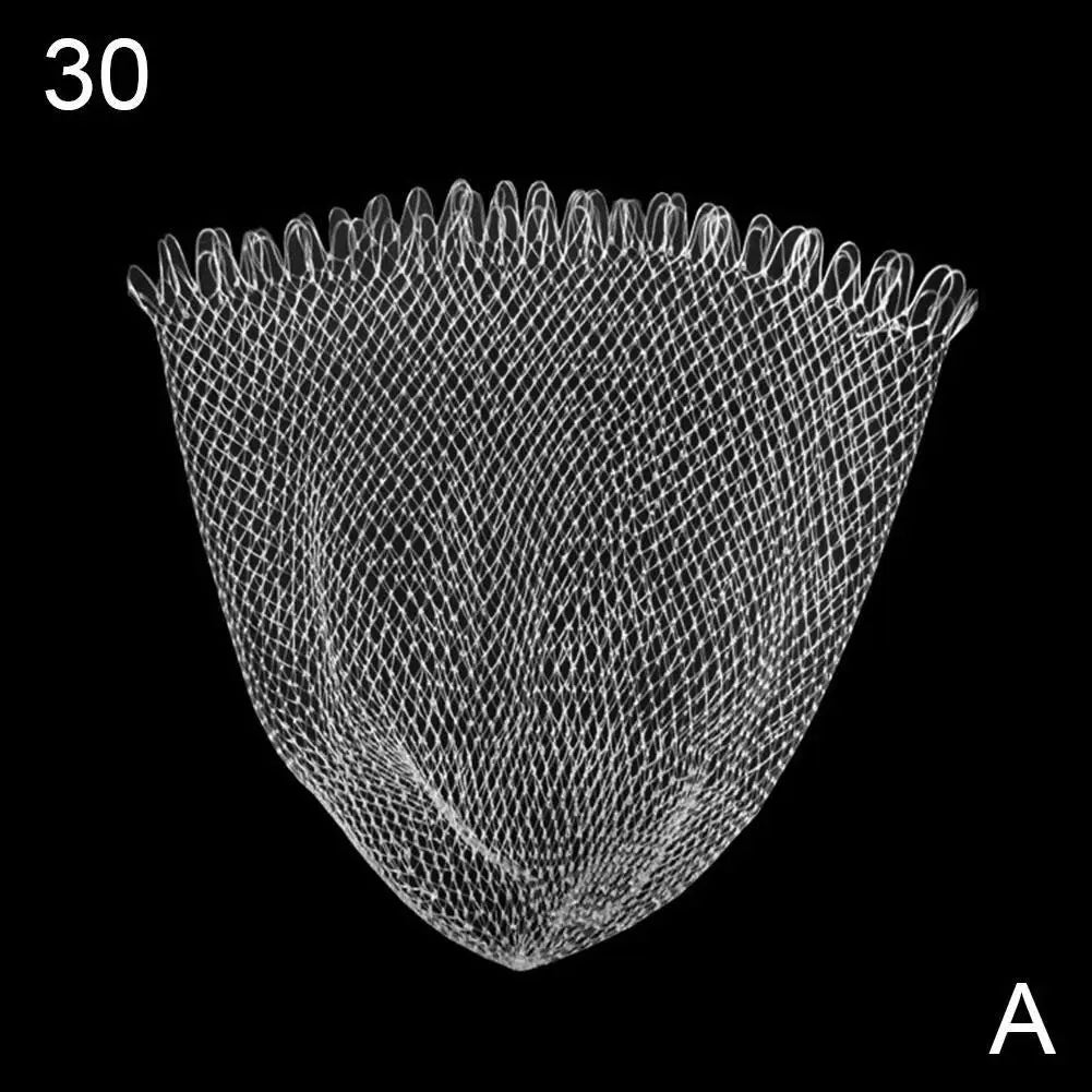 30/40/50/60cm Nylon Fish Network Hand Cast Monofilament Fishing Net Float Trap Single Mesh Netting Tackle Tool Accessories