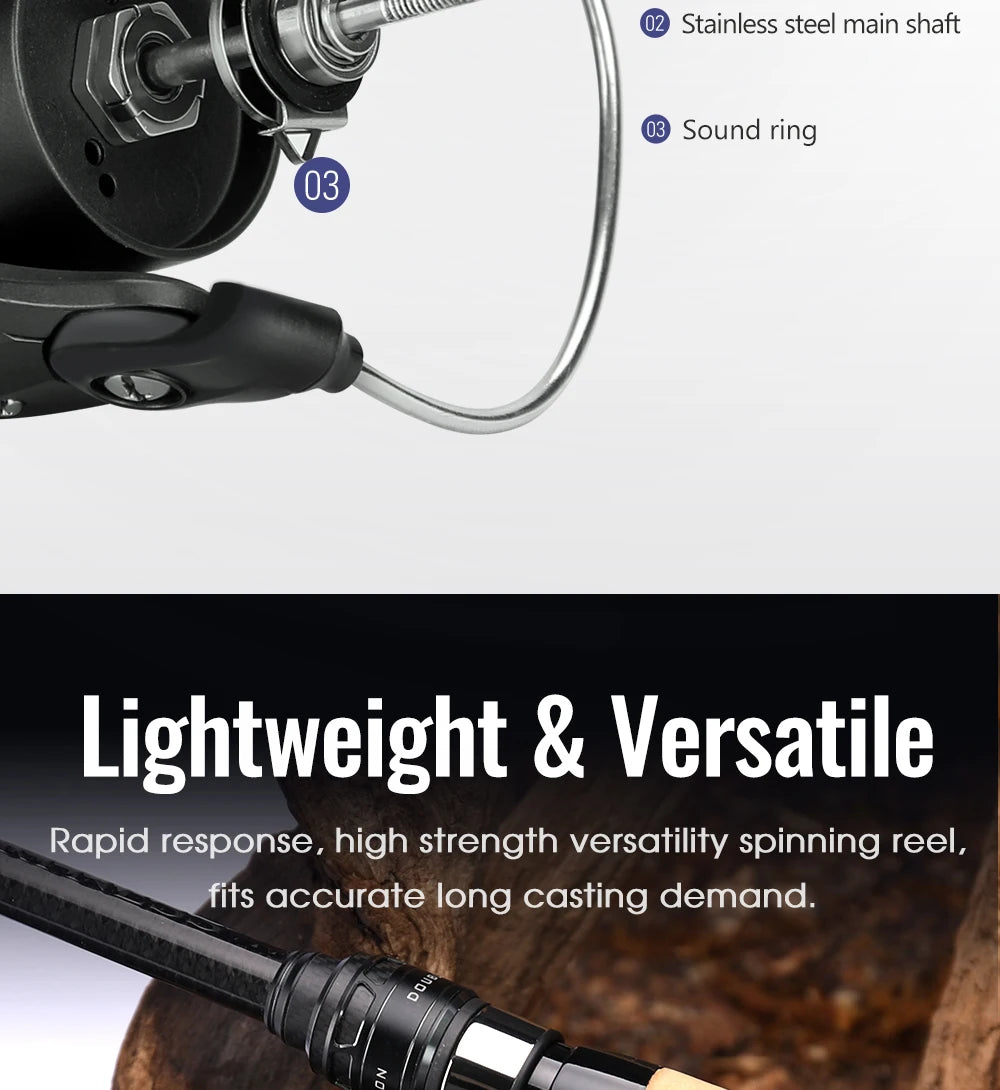 TSURINOYA 155g UltraLight Spinning Fishing Squid Trout Reel FRERE C2000S 2500S 3000M Carbon Body Shallow Spool Casting Versatile