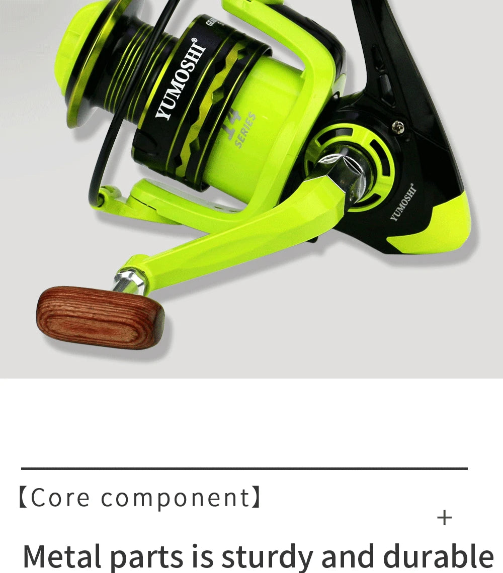 2000-7000 Saltwater Spinning Fishing Reel 5.2:1 High Speed Carp Fishing Coil Metal Magnetic Brake System Ultralight Fishing