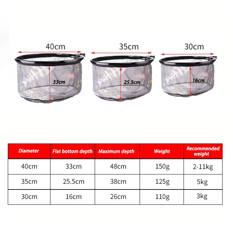 Fishing Net Head Carbon Anti-hook Fishing Net Ultra Light Titanium Alloy Solid Deepening Fishing Net  Fishing Tool Accessories