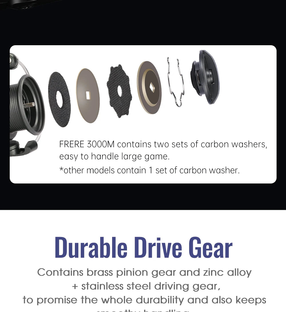 TSURINOYA 155g UltraLight Spinning Fishing Squid Trout Reel FRERE C2000S 2500S 3000M Carbon Body Shallow Spool Casting Versatile