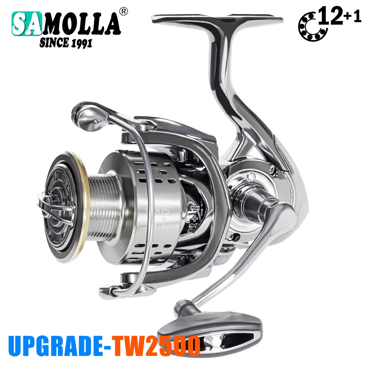 2023 Spinning Fishing Reel Coil Ultralight TW1000-5000 Speed 5.1:1/5.5:1 7-12kg Max Drag Saltwater Fishing Tackle For Bass Pike