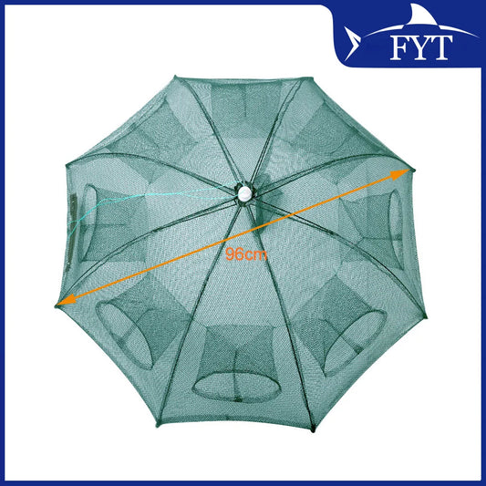 New Portable 20 Holes Automatic Fish Net Nylon Foldable Catch Fish Trap For Fishes Shrimp Minnows Crab Cast Mesh Fishing Net