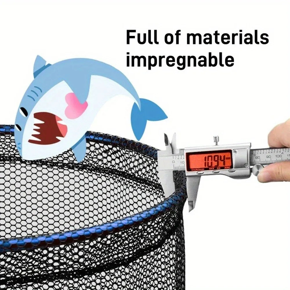 Folding Fly Fishing Net Keepnet Portable Landing Net with Handle Trout Network Fishing Mesh Fishing Tool for Outdoor Stream Tool