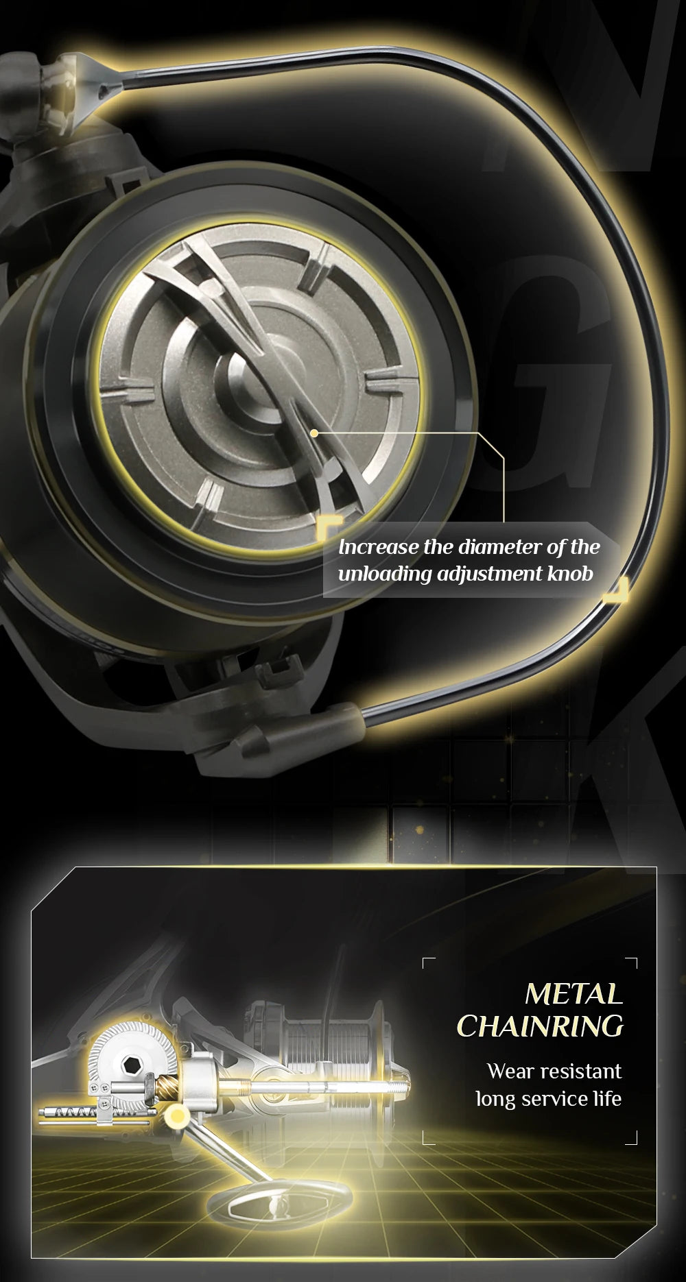 NGK Stainless Steel Bearing Spinning Fishing Reel 8000 9000 10000 12000 14000 25KG Powerful Reel Saltwater Fresh Water Drag