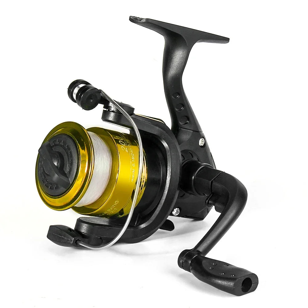 DNDYUJU Spinning Fishing Reel 5.2:1 Wheel Plastics Including Fishing Line Fishing Lure Wheel Vessel Bait Casting Flying