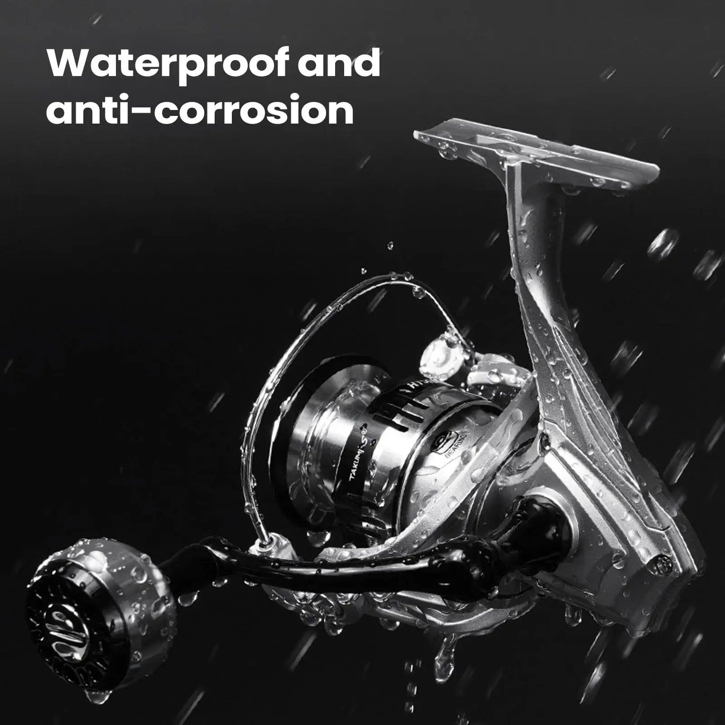 Spinning Reels Saltwater Fishing Reel Lightweight Heavy Duty Smooth Freshwater Baitcasting Fish Reel for Beginners Men Fisherman