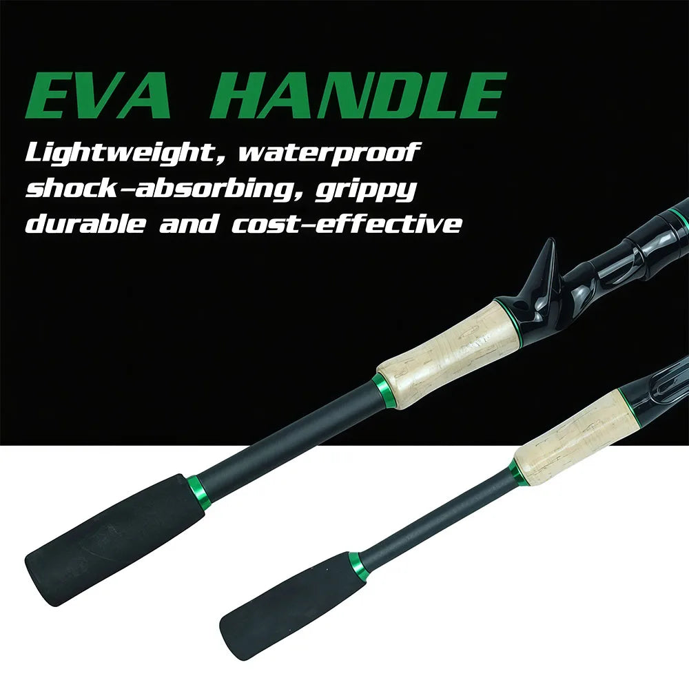 SantaKing Spinning /Casting Fishing Rod 1.8m 2.1m Carbon Fiber Portable Travel Fishing Pole Rods