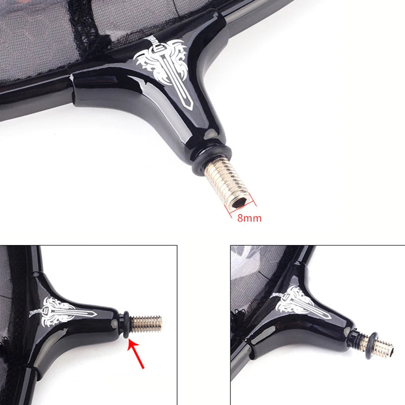 Fishing Net Head Carbon Anti-hook Fishing Net Ultra Light Titanium Alloy Solid Deepening Fishing Net  Fishing Tool Accessories