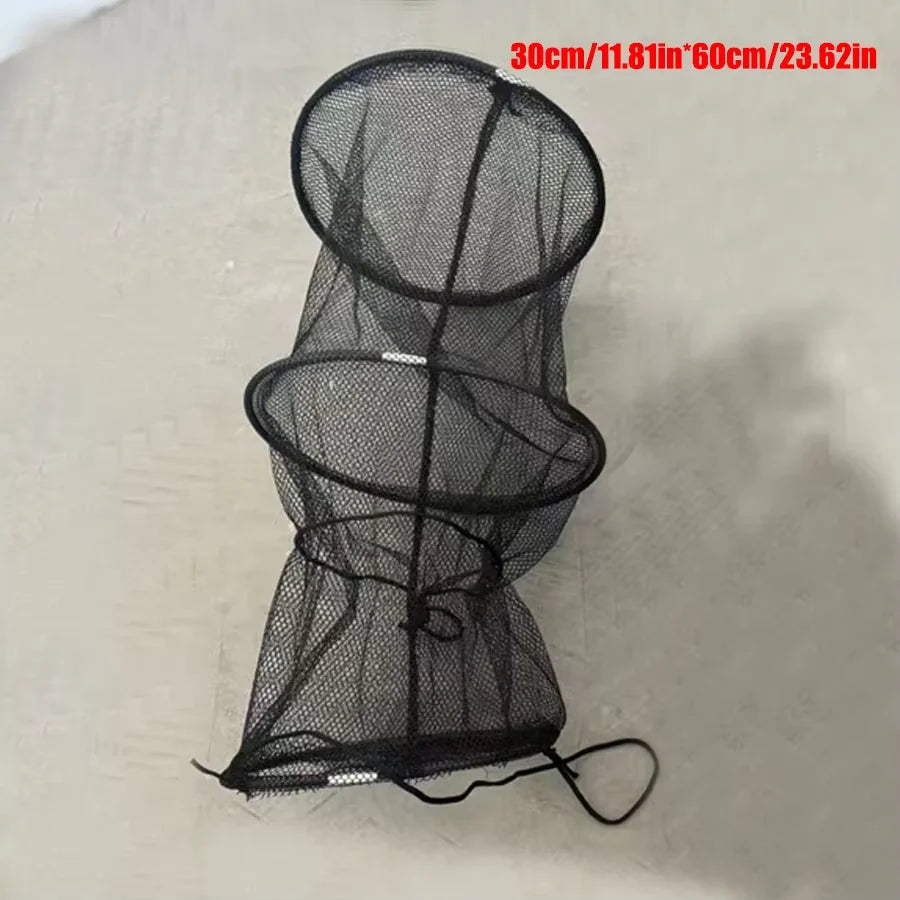 fishing nets, large capacity to hold many fish, with ropes for easy loss, foldable for easy carrying