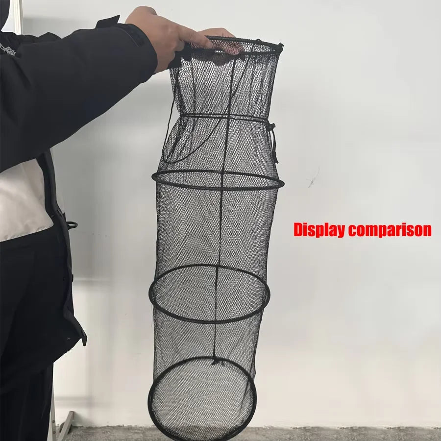 fishing nets, large capacity to hold many fish, with ropes for easy loss, foldable for easy carrying